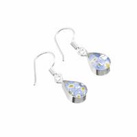 shrieking violet earrings forget me not teardrop silver