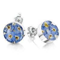 Shrieking Violet Earring Forget Me Not Round Silver