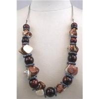 Shell and bead necklace