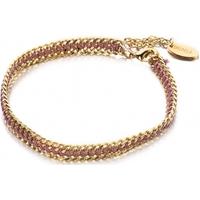 Shimla Gold Plated Pink Cord Bracelet SH242