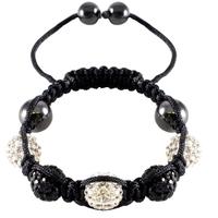 Shamballa Style Black and White Crystal Bracelet ZJ1025670