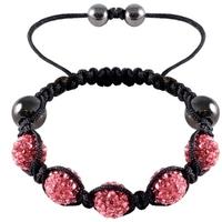 shamballa style pink crystal bracelet zj969344