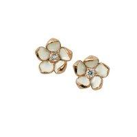 Shaun Leane Rose Gold Vermeil and Diamond Small Blossom Stud Earrings