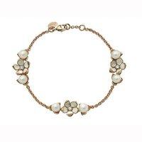 Shaun Leane Rose Gold Vermeil Three Flower Bracelet with Diamonds and Pearls