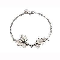 Shaun Leane Silver Branch Bracelet with Diamonds and Pearls