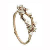Shaun Leane Rose Gold Vermeil Blossom Cuff with Diamonds and Pearls