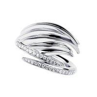 Shaun Leane Feather Silver and Diamond Ring