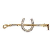 Shires Horse Shoe and Crop Stock Pin