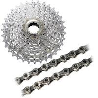 shimano xt m770 9sp cassette chain bundle