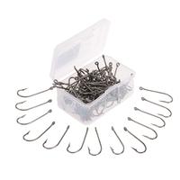 Size 1# / 6# 100pcs High Carbon Steel Fishing Hooks with Barb and Tiny Hole