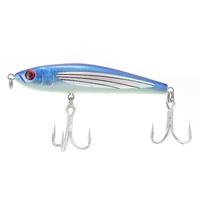 Sinking Pencil Lure Hard Bait Artificial Fishing Lure with 2 Treble Hooks