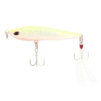 Sinking Pencil Lure Hard Bait Artificial Fishing Lure with 2 Treble Hooks Feather
