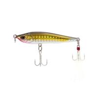 Sinking Pencil Lure Hard Bait Artificial Fishing Lure with 2 Treble Hooks Feather