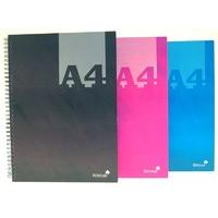 silvine a4 cbund twin wire notebook asst 6 pack