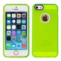 silicone case cover with white frame for apple iphone 5 5s green