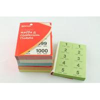 Silvine Cloakroom Ticket 1-1000 1000-t - 6 Pack