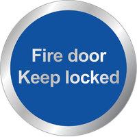 SIGNSLAB 76MM FIRE DOOR KEEP LOCKED