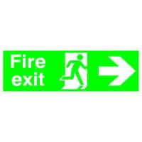 signslab 150x450 fire exit rm arw r pvc