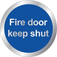 signslab 60mm fire door keep shut symbol