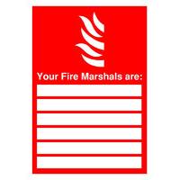 SIGNSLAB A4 297X210 UR FIRE MARSHALS PVC