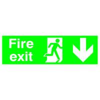 SIGNSLAB 150X450 FIRE EXIT R/M ARW D PVC