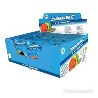 Silverline Hi-vis Contour Tape Display Box 24pce 3m x 16mm