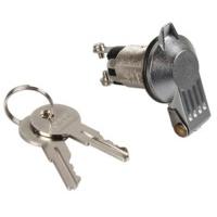 silver 12v key switch with key cover