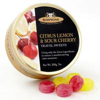 simpkins citrus lemon sour cherry travel sweets 200g 7oz
