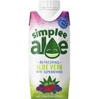 simplee aloe aloe vera with superberries 330ml