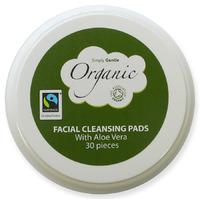 Simply Gentle Organic Cotton Facial Pads - Pack of 30