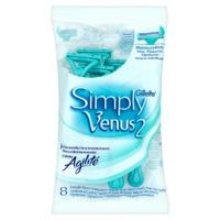 Simply Venus 2 Razor & Moist Strips 8s