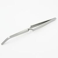 silver stainless steel tweezers nail art uv gel acrylic picking pinchi ...