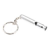 silver firmdurable alloy key chain with whistle