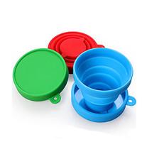 Silicone Creative Folding Water Cup Retractable Outdoor Sports Portable Cup Green Cup
