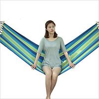 Single Hammock Outdoor Leisure Thickening Canvas Solid Wood Camping Swing 1 Set