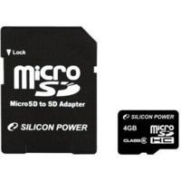 Silicon Power microSDHC 4GB Class 6 (SP004GBSTH006V10-SP)