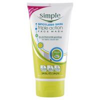 simple spotless triple action facewash 150ml