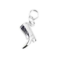 Silver Knee Boot Charm With Ring Link