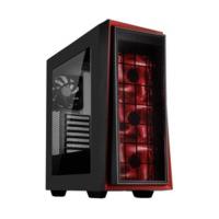 silverstone sst rl06br pro window black red led fan