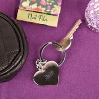 Silver Plated Heart Keyring