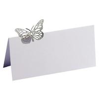 Silver Butterfly Placecards