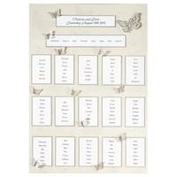 silver and pearl butterfly table plan