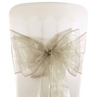 silver organza chair sashes