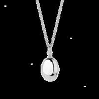 Silver Oval Locket Pendant