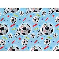 Simon Elvin - Football Wrapping Paper - 2 Sheets Of Gift Wrap & 1 Tag - Se2562