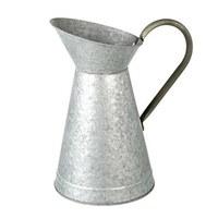 Silver Galvanized Metal Pitcher