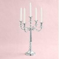 silver 5 arm large wedding candelabra