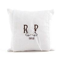 simply sweet personalised vineyard monogram ring cushion