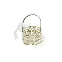 Silver Filigree Metal Cut Out Favour Basket