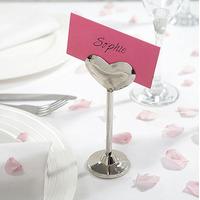 Silver Metal Heart Place Card Holder
